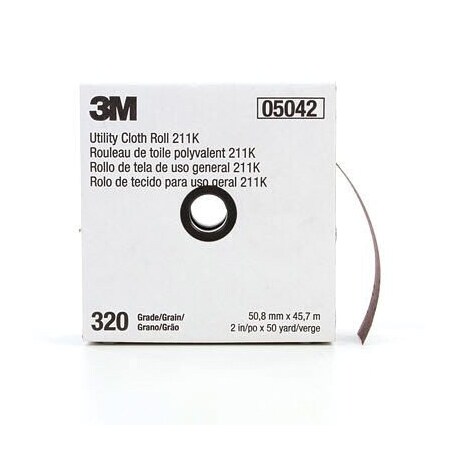 3M Utility Cloth Roll 211K, 2 in x 50 yd 80 J-weight 7000118332